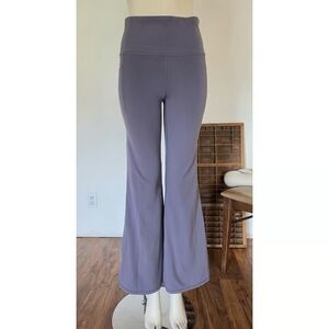 High-Waist Purple Flare Yoga Pants